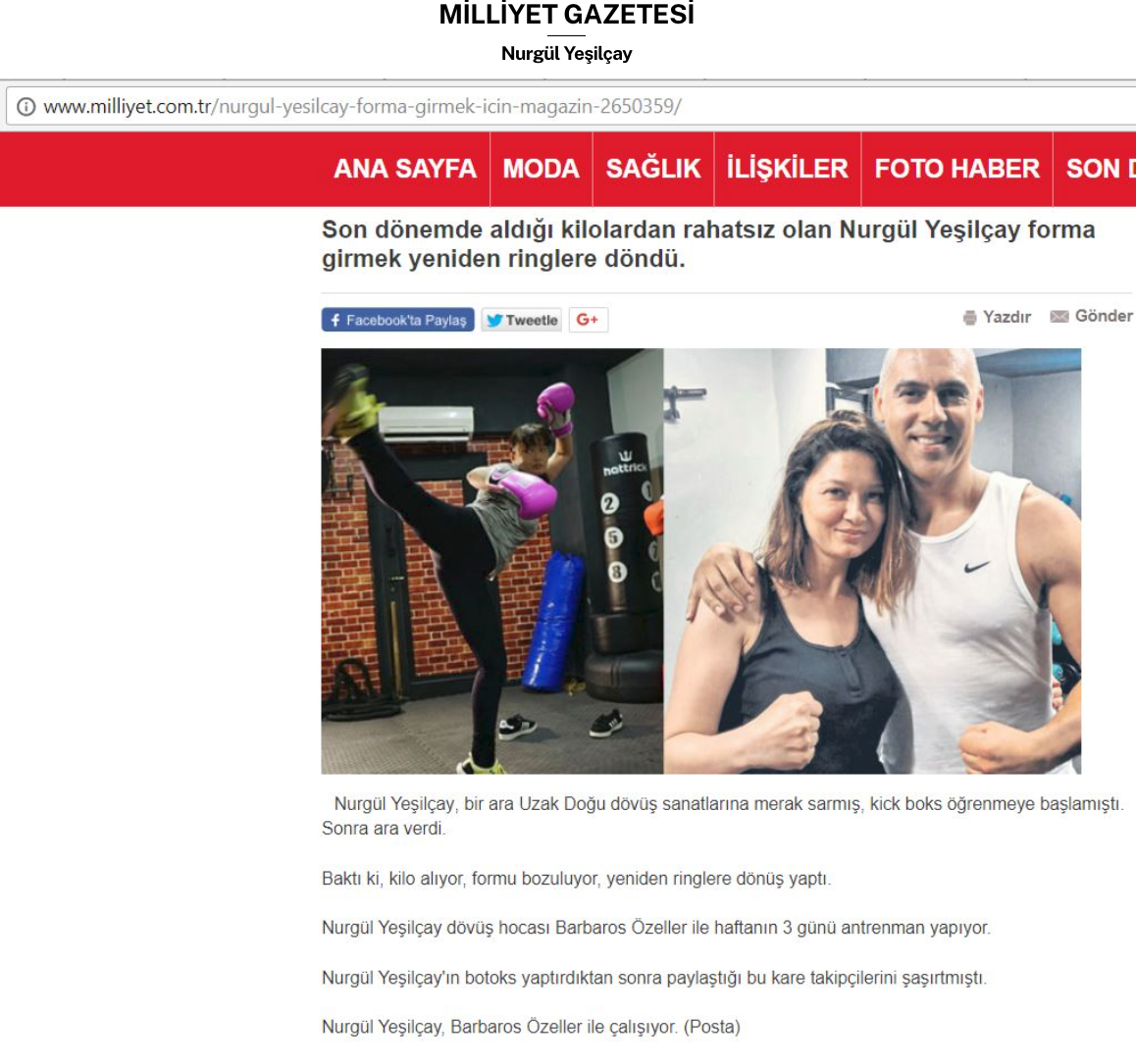 Nurgül Yeşilçay kickboks